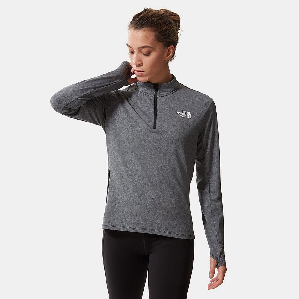 The North Face Riseway 1/2 Zip Γυναικεια Μπλούζα Με Μακρύ Μανίκι - Μαυρα (ENLO61245)